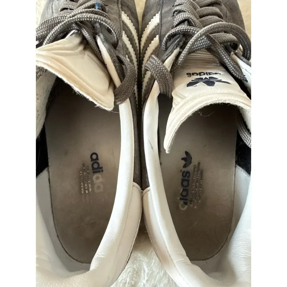 Adidas Originals Gazelle Grey White Gold Shoes Men's Size 7/Womens 8